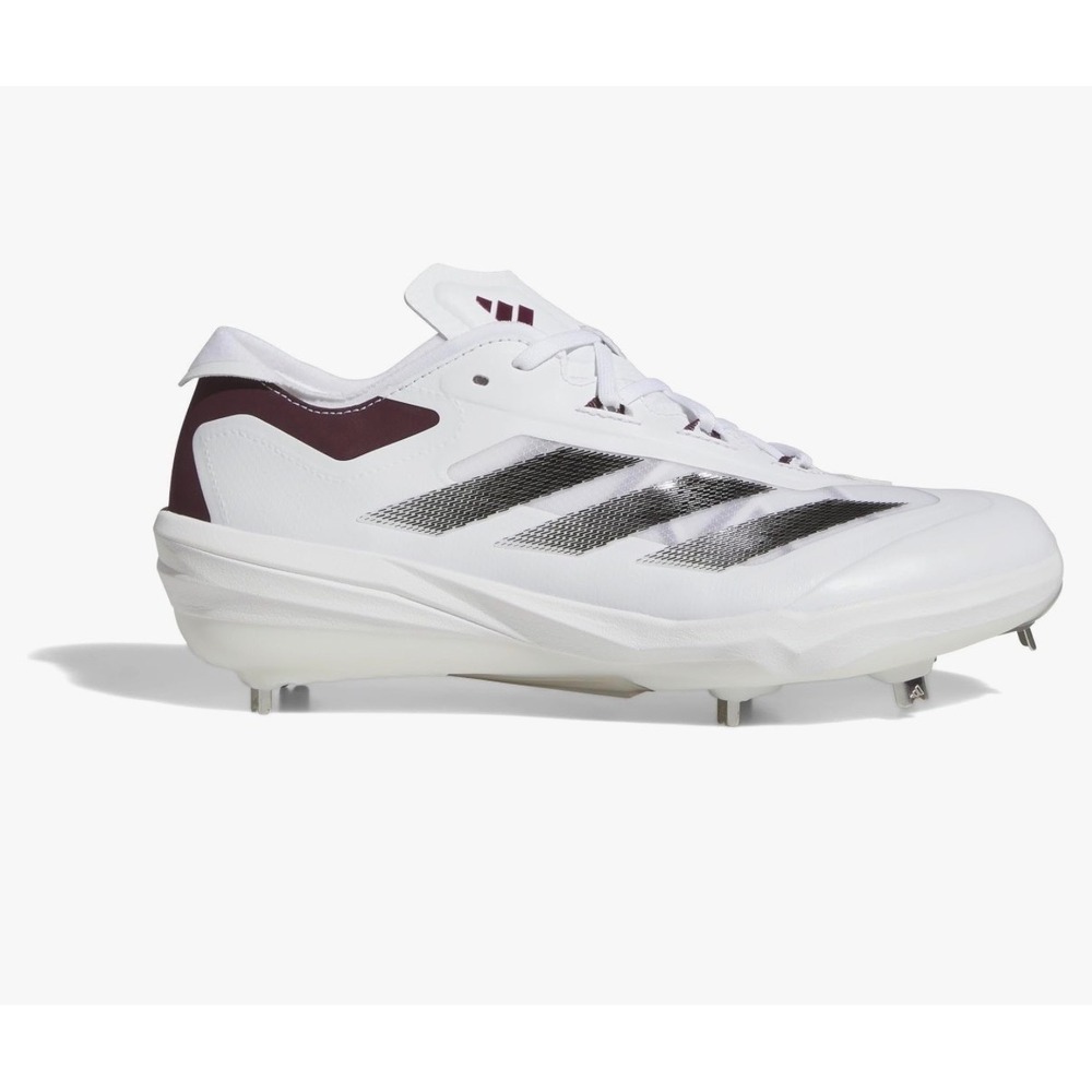 Adidas Adizero‎ Impact Baseball Cleats Men White Black Team Maroon 8 US NWOB